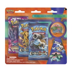 Pokemon XY12 Evolutions 3-Booster Blister Pack - Mega Venusaur Pin